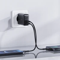 Acefast sienas lādētājs USB Type C / USB 32W, PPS, PD, QC 3.0, AFC, FCP melns (A5 melns)