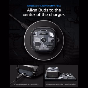 Spigen Ultra Hybrid Zero One maciņš priekš Samsung Galaxy Buds 4 / 4 Pro - melns