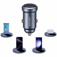 Auto lādētājs USAMS CC321 Aluminium 30W PD USB-C tarnish