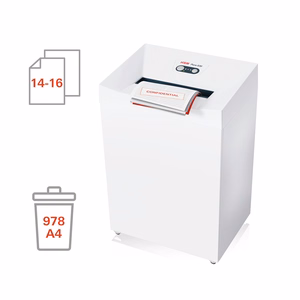 HSM Pure 530 – dokumentu smalcinātājs, krusteniskās griešanas, 30 cm padeves atveres platums, 55 dB, balts (2353111)