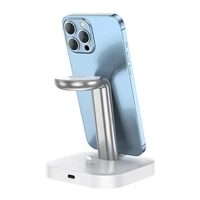 Bezvadu lādētājs Hoco CW43 Graceful 3-in-1 balts