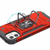 Wozinsky Ring Armor viedtālruņa apvalks iPhone 14 bruņots apvalks ar magnētisko turētāju sarkans