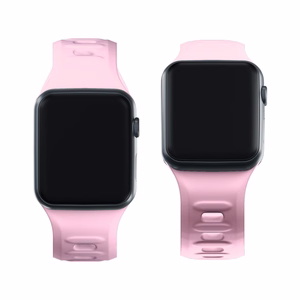 3mk silikona siksniņa Apple Watch, 42/44/45/46/49 mm, pūderrozā, lielais izmērs