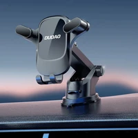 Auto tālruņa turētājs Dudao F5Pro paneļa stiprinājumam - melns