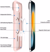 Korpuss Dux Ducis Yind Apple iPhone Air rozā krāsā
