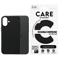 CARE by PanzerGlass dubultās aizsardzības viedtālruņa apvalks iPhone 16 Plus - melns
