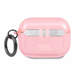 Karl Lagerfeld Glitter Karl's Head чехол для AirPods Pro - розовый