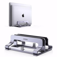 Ugreen Vertical stand for 2 devices Ugreen LP258 aluminium for laptop tablet - sudraba
