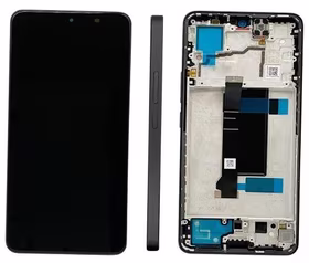 LCD screen Xiaomi Redmi Note 13 Pro 5G ar touch screen ar frame Midnight Melns (saderīgs ar Poco X6 5G) original (service pack)