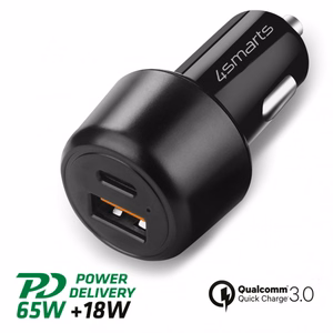 Auto lādētājs VoltRoad Ultimate 83W ar PD un QC melns