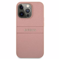 Guess GUHCP13XPSASBPI iPhone 13 Pro Max 6.7 rozā ciets apvalks Saffiano Stripe