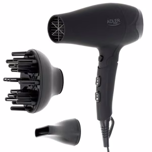 Adler AD 2267 – 2100 W matu fēns ar 3 temperatūras režīmiem un difuzoru, melns