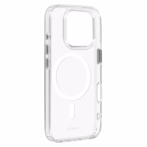 Liavec Spīdīgs Magnētiskais Caurspīdīgs viedtālruņa apvalks Iphone 16 Pro balta