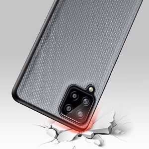 Dux Ducis Fino apvalks pārklāts ar neilona materiālu Samsung Galaxy A22 4G pelēks