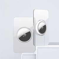 DUX DUCIS kartes formas aizsargkaste AirTag (2 gab.) caurspīdīga + melna