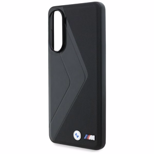 Чехол BMW Leather Oversized Stripes MagSafe для Samsung Galaxy S25 Edge - чёрный