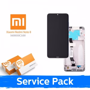 LCD Display Compatible With Xiaomi Redmi Note 8 (Note 8 2021) With Frame / White / (Service Pack)