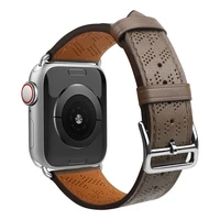 Ādas siksniņa Apple Watch 38 / 40 / 41 mm aproce – tumši brūna
