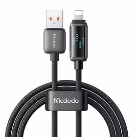 Mcdodo CA-5250 USB-A-uz Lightning kabelis, LED displejs, 1,2 m