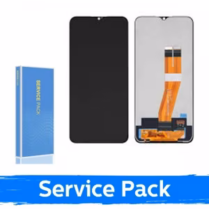 LCD displejs saderīgs ar Samsung A035F A03 non-EU melns (Service Pack / Aftermarket)(NF versija)