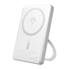 Dudao K28S 20W PD 5000mAh Portatīvais lādētājs ar Magnētisko funkciju un statīvu - sudraba