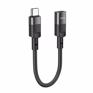 adapteris OTG USB C do Lightning Hoco 3A 0,1 m U107 melns