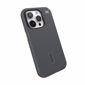 Speck Presidio2 Pro ClickLock MagSafe vāciņš ierīcei iPhone 15 Pro, kokogļu pelēks un vēsas bronzas krāsā