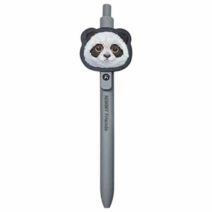 NIMMY komplekts 2in1 piezīmju grāmata + pildspalva BIG EYED PET 2.0 Panda, melnā krāsā