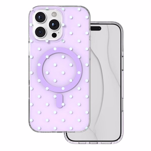 Bubble Dots Mag maciņš, paredzēts iphone 16 Pro Max 6,9", violets