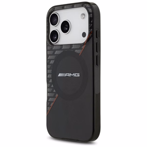 Mercedes AMG IML Double Layer Rhombs vāciņš modelim iPhone 18 Pro / 17 Pro, saderīgs ar MagSafe – melns un sarkans