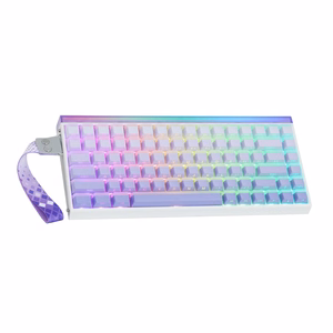 HERO84 HE White+Purple+Gradient+LIGHT JadeKing RGB AULA gasket tastatūra