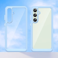 Kosmosa viedtālruņa apvalks ar gēla rāmi Samsung Galaxy S24 FE - zils