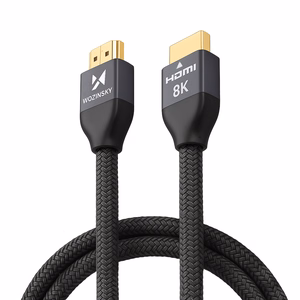 Kabelis (m) HDMI 2.1 8K 60 Hz 48 Gbps / 4K 120 Hz / 2K 144 Hz 2 m sudrabains (m) (WHDMI-20)