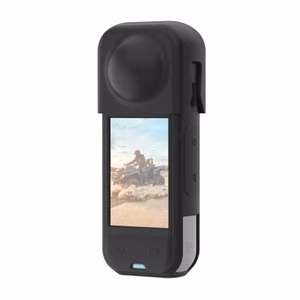 PULUZ silikona aizsargvāciņš ar objektīva vāciņu Insta360 X5 (melns)