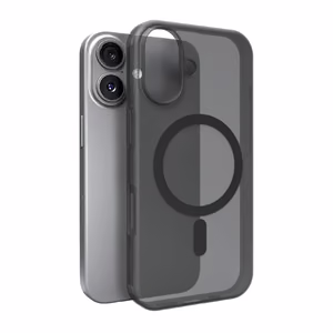Puro Daylight Magnētiskais saderīgs silikona viedtālruņa apvalks iPhone 17 - caurspīdīgs melns