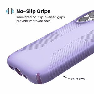 Speck Presidio Lux Grip MagSafe vāciņš ierīcei iPhone 17, “Purple Fade / Magic Purple / New Poppy” krāsā