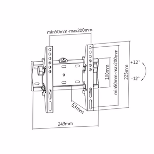 Gembird WM-42T-02 TV mount/stand 106.7 cm (42") melns