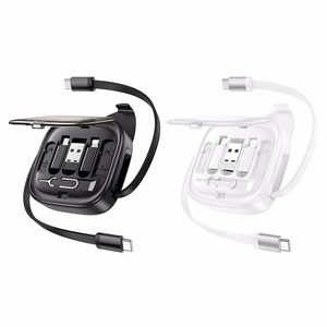 Kabelis All-in-one savelkams ar maināmiem uzgaļiem Hoco PD 3A 60W 0,95 m U140 melns