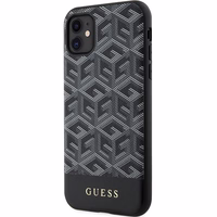 Guess GUHMN61HGCFSEK iPhone 11 / Xr 6.1" melns/melns hardcase GCube Stripes MagSafe