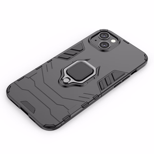 Ring Armor viedtālruņa apvalks iPhone 14 Pro bruņu vāciņš ar magnētisko turētāju un gredzenu melns