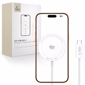 Tech-Protect A54 MagSafe Qi2.2 25 W bezvadu lādētājs – balts