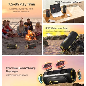 Pārnēsājams Bluetooth skaļrunis Awei KA5 20W melns-dzeltens