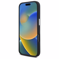 AMG silikona grafiskais magnētiskais viedtālruņa apvalks iPhone 16 Pro - melns