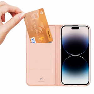 Viedtālruņa apvalks Skin Pro Wallet Case iPhone 15 Pro - rozā