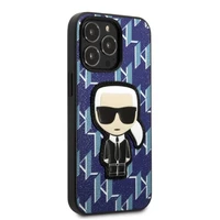 Karl Lagerfeld KLHCP13XPMNIKBL Viedtālruņa apvalks iPhone 13 Pro Max 6.7" - zils (m) Monogram Ikonik Patch