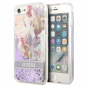 Guess Ziedu Šķidro Spīdumu apvalks iPhone SE 2022 / SE 2020 / 7 / 8 - violets