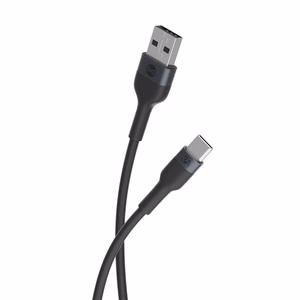 Forever elastīgs kabelis USB - USB-C 1,0 m 3A melns