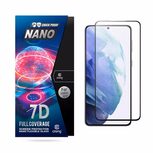 Crong 7D Nano Flexible Glass 9H hibrīdstikls ekrānam Samsung Galaxy S21+