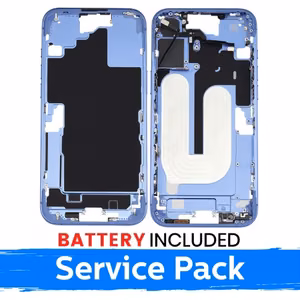 Mid-Frame Housing Apple iPhone 16 Plus Back Housing + Battery / Ultramarine / (Service Pack)