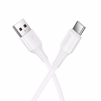 Kabelis USB A uz USB C Hoco 3A 1 m X120 balts